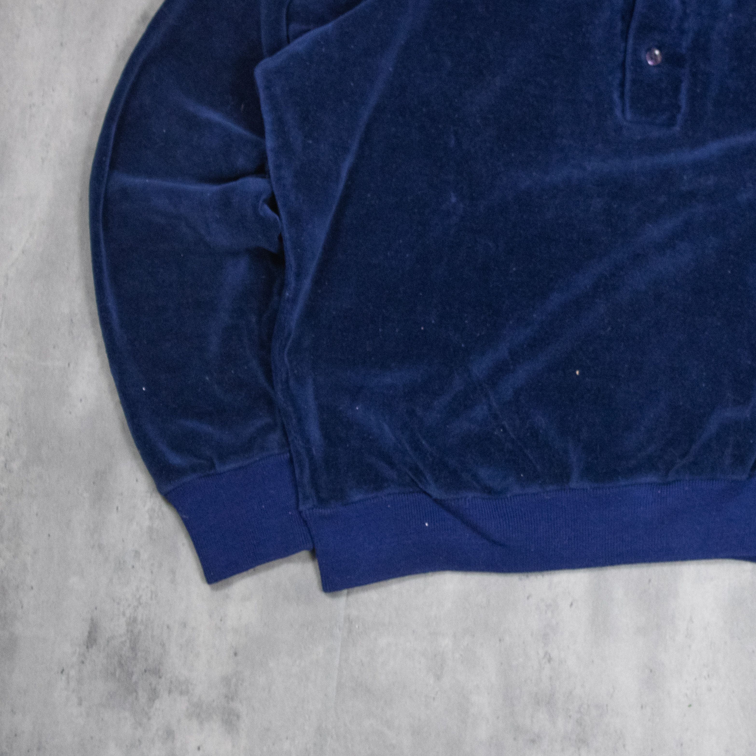 Japanese Brand Vintage VTG 1970's 70's Untex Valour Navy Blue Polo Sweater Size US S / EU 44-46 / 1 - 3 Thumbnail