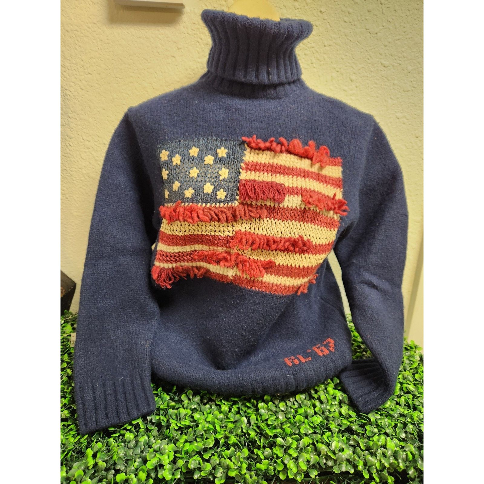 Polo Ralph Lauren POLO RALPH LAUREN TURTLENECK SWEATER American Flag Vintage Size M / US 6-8 / IT 42-44 - 1 Thumbnail