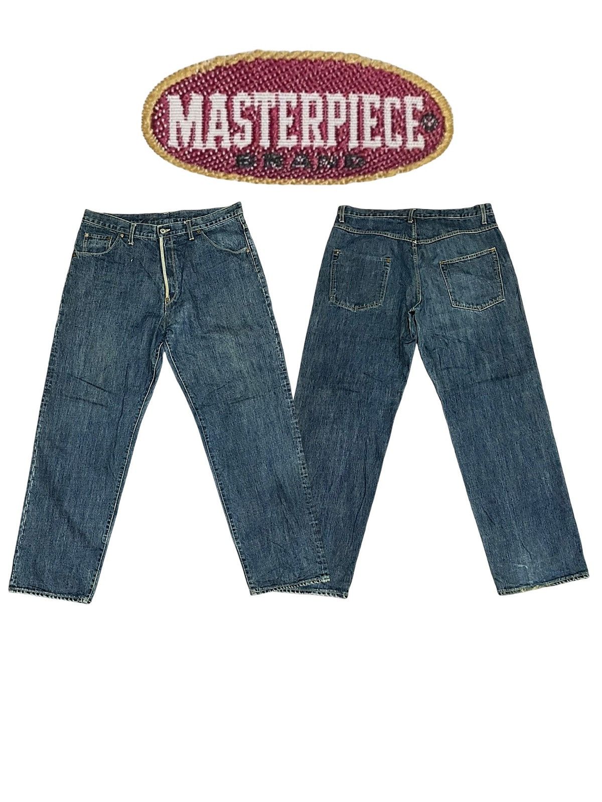 Japanese Brand × MasterPiece Masterpiece Denim Hectic Men Homme T Grands Distressed Jeans Size US 38 / EU 54 - 1 Thumbnail