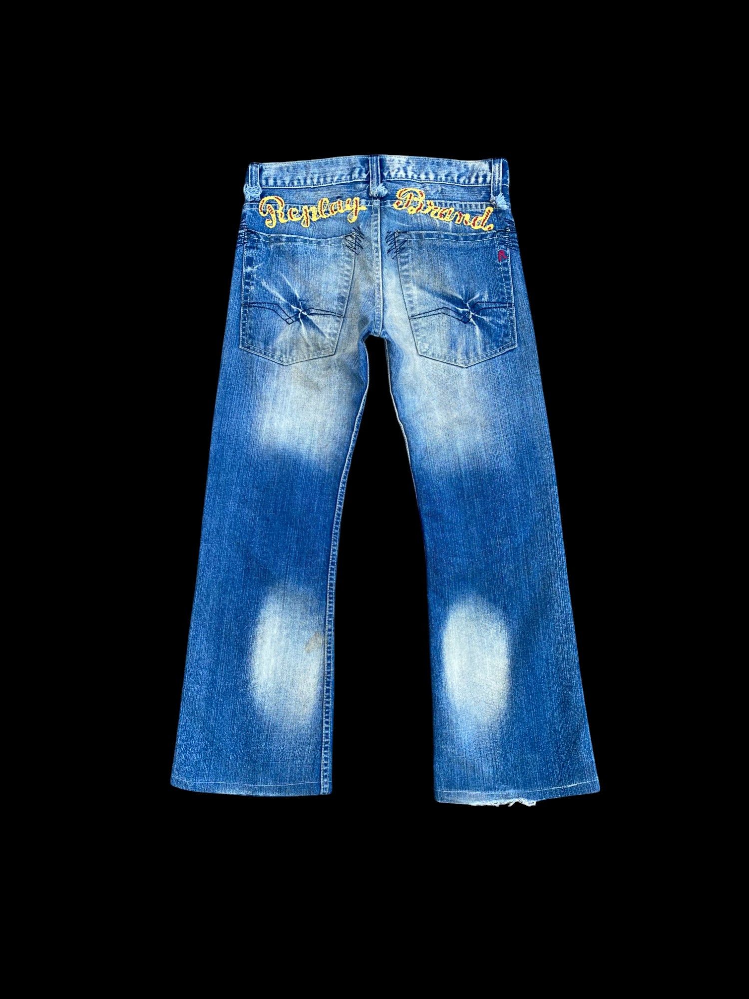 Replay (30x28)FLARED Replay faded wash dirty jean Lowrise Size US 30 / EU 46 - 8 Thumbnail