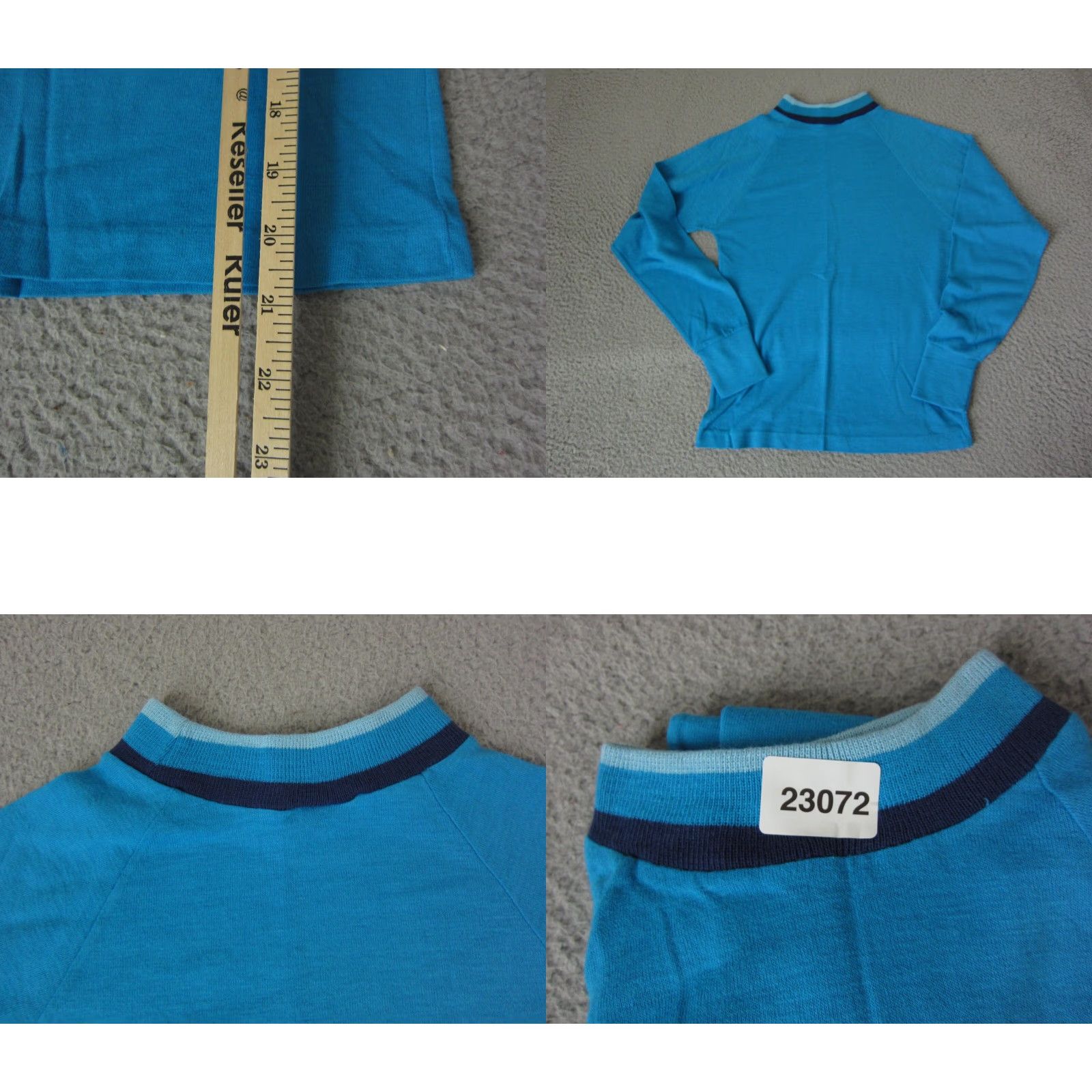 Sears VINTAGE Sears Sweater Womens Size 16 Blue Pullover Crew Neck Knit Regular Sweatshirt 70s Casual Mens Womens Boys Girls Size XXL / US 16-18 / IT 52-54 - 8 Thumbnail