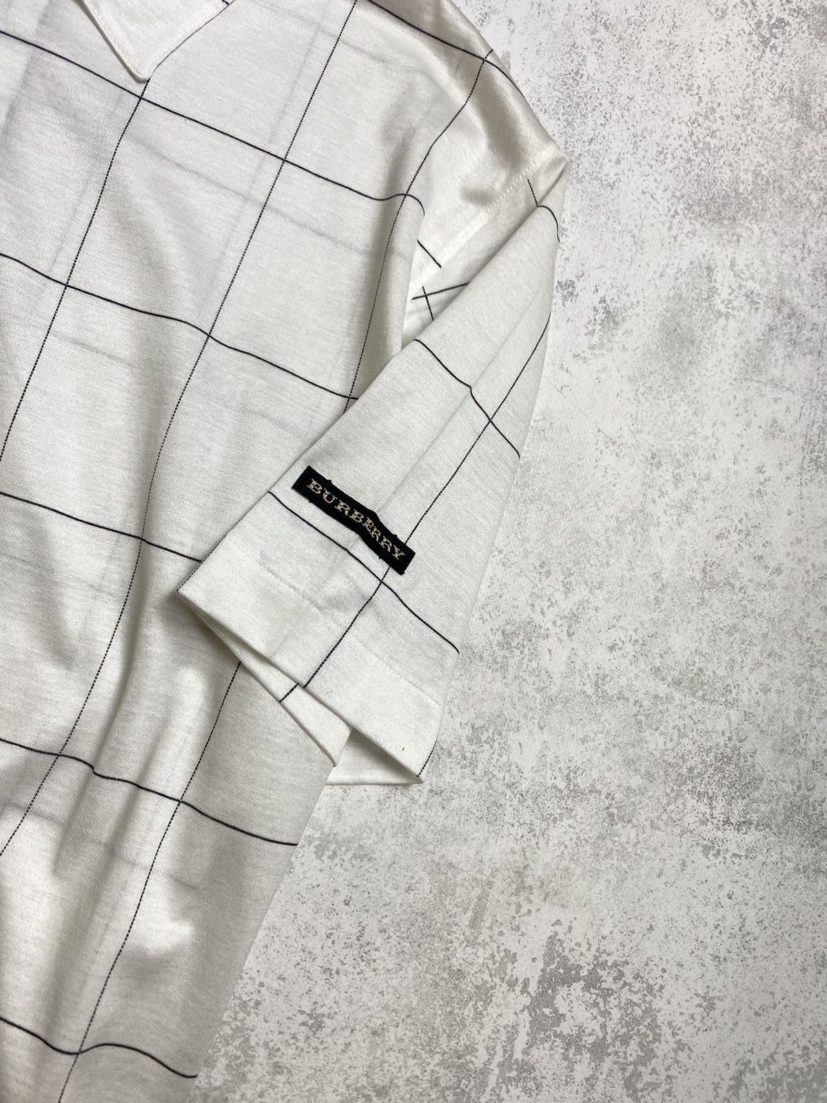 Burberry Burberry Golf Vintage White Grid Check Polo Shirt Cotton Size US S / EU 44-46 / 1 - 4 Thumbnail