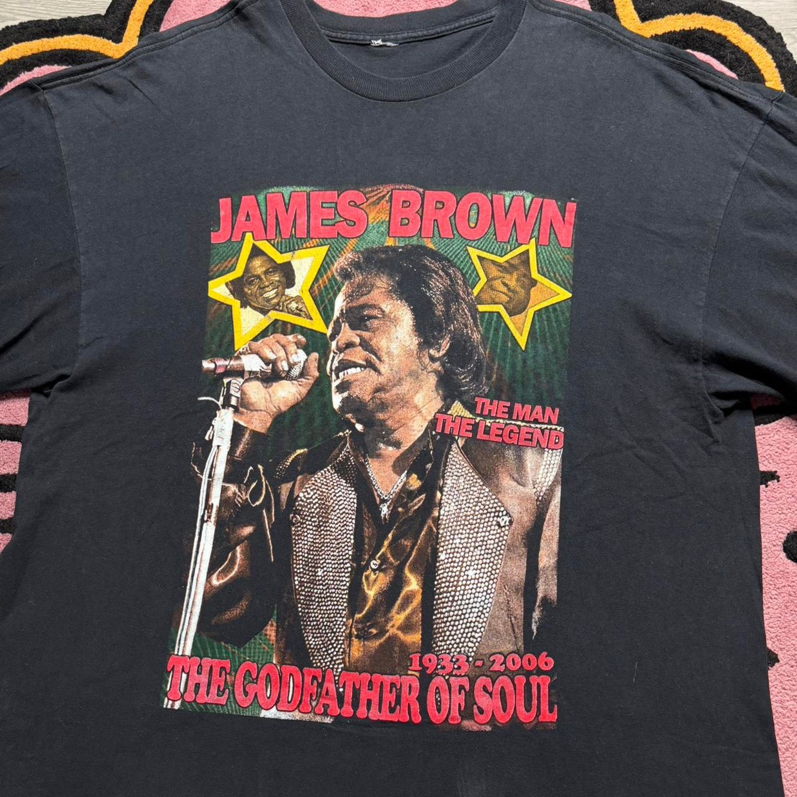 Vintage Vintage Y2K James Brown Double Sided Logo Rap T-shirt Size US XL / EU 56 / 4 - 2 Thumbnail