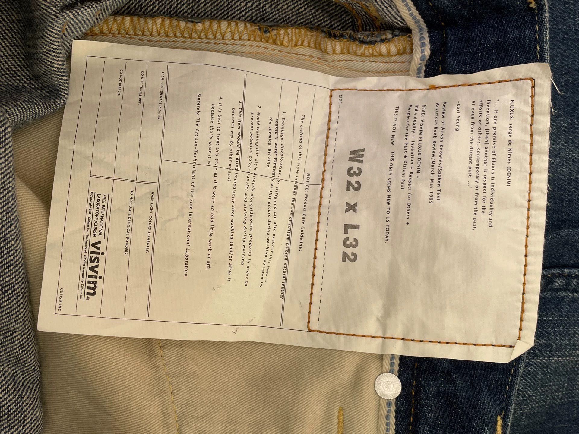 Visvim visvim straight jeans classic blue new without tags Size US 32 / EU 48 - 4 Thumbnail