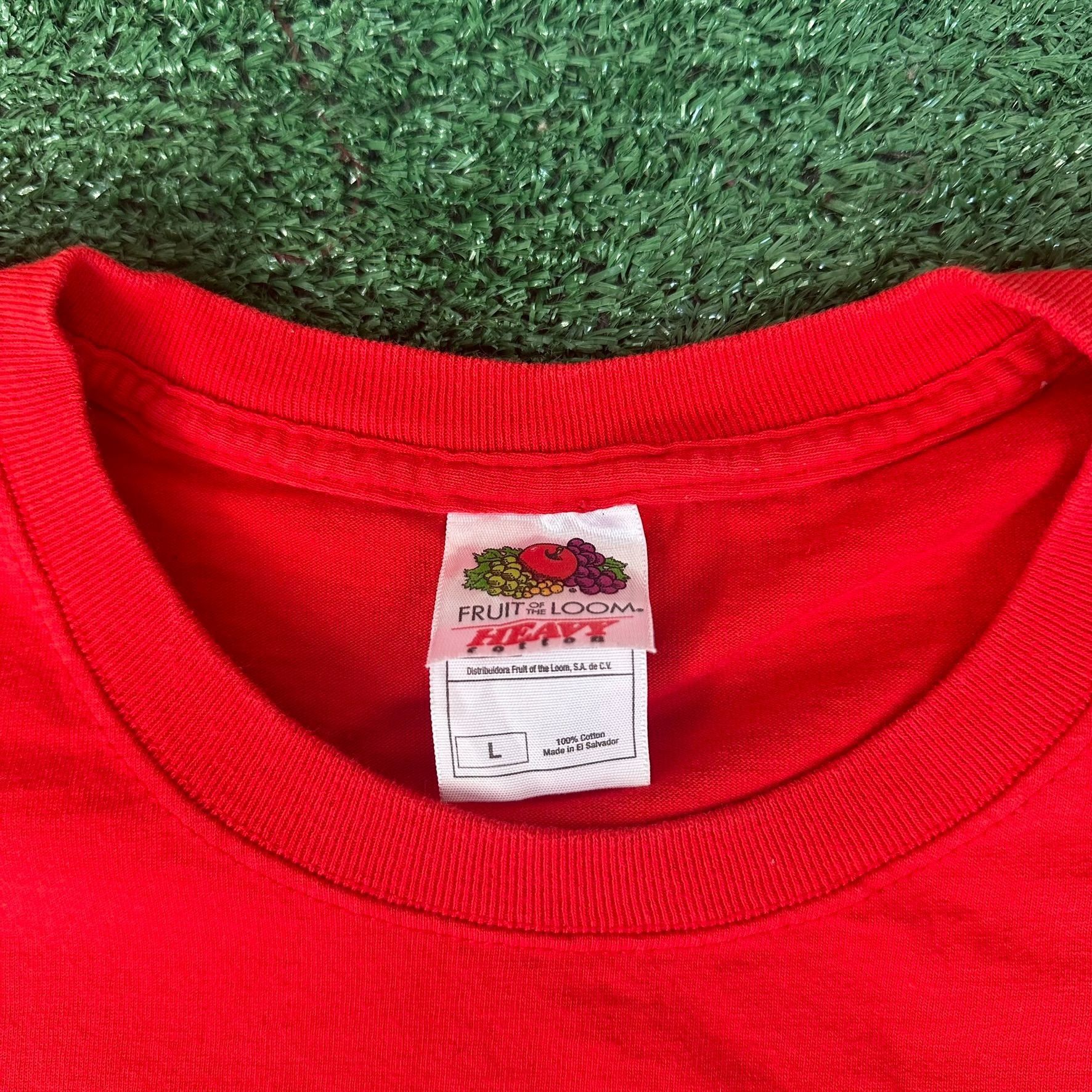Fruit Of The Loom Vintage 90s Espana Spain Bull T-Shirt Tourist Souvenir Red L Size US L / EU 52-54 / 3 - 3 Thumbnail