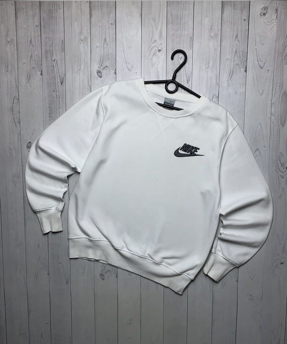 Nike × Vintage Vintage Nike sweatshirt logo size M white Size M / US 6-8 / IT 42-44 - 2 Thumbnail