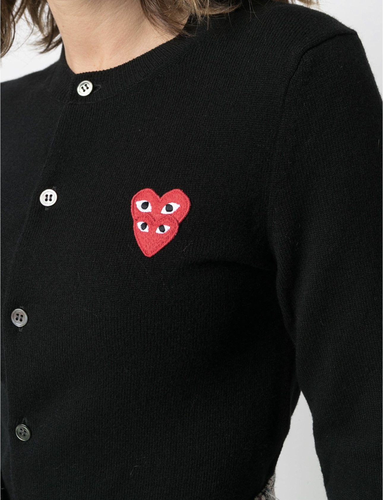 Comme des Garcons PLAY Comme Des Garćons Play overlapping heart wool cardigan Size L / US 10 / IT 46 - 5 Thumbnail