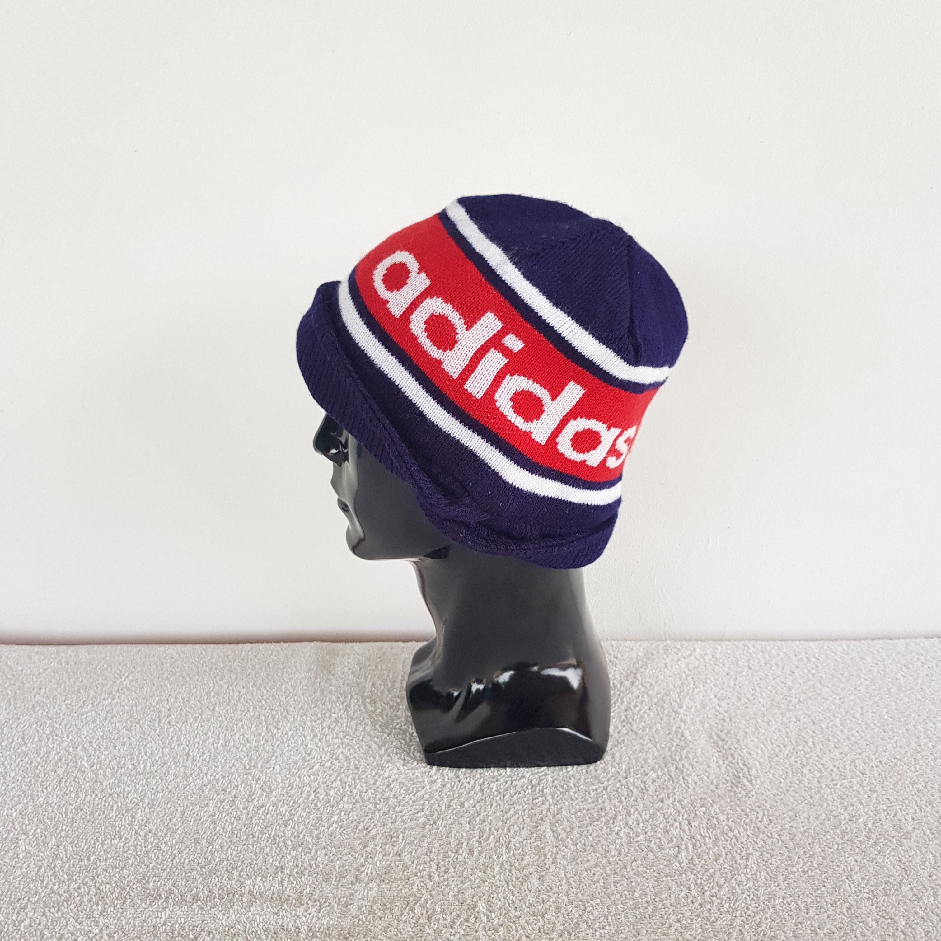 Adidas Vintage Adidas Earflap Beanie Ribbed Knit Snow Caps Hats. Size ONE SIZE - 5 Thumbnail
