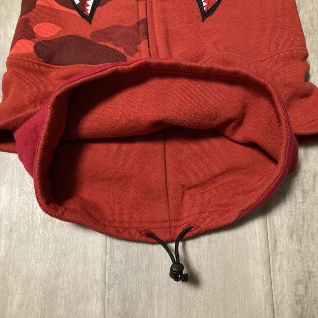 Bape BAPE SHARK HOODIE FACE MASK Neck Warmer Red Camo Size ONE SIZE - 6 Thumbnail