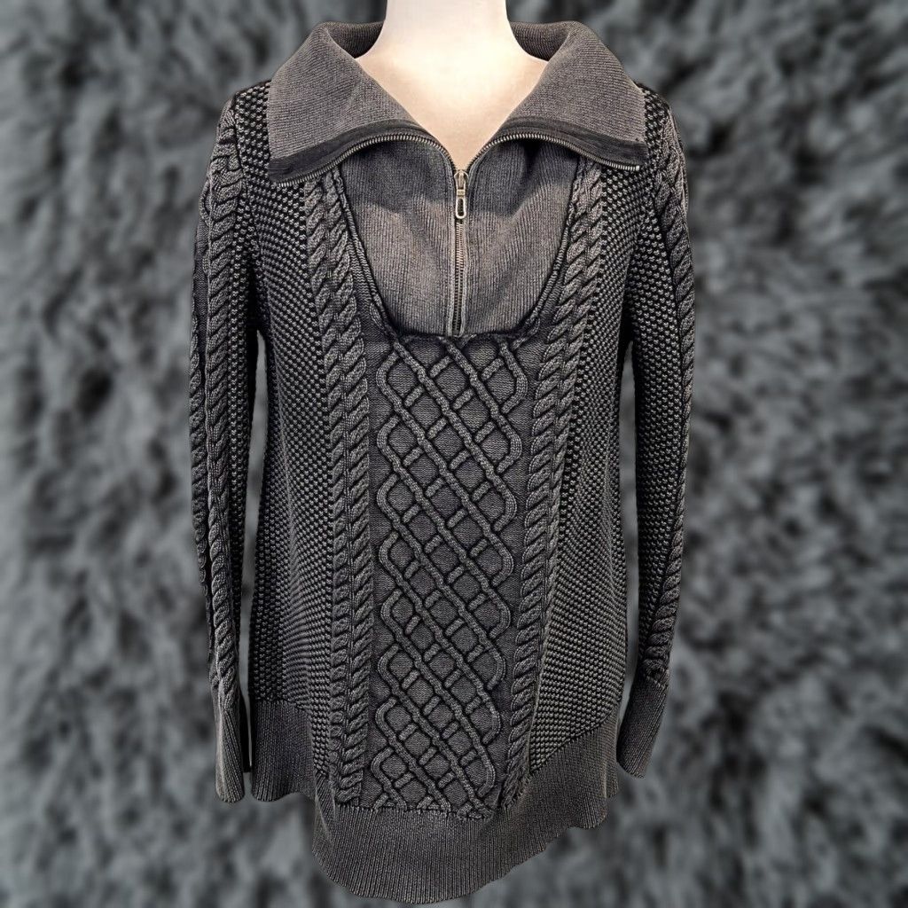 Soft Surroundings Soft Surroundings Sweater Sz L GUC 1/4 Zip Knit Grey Long Sleeve Regular Women Pullover Knit 1/4 Zip Size L Color Gray Size L / US 10 / IT 46 - 1 Thumbnail