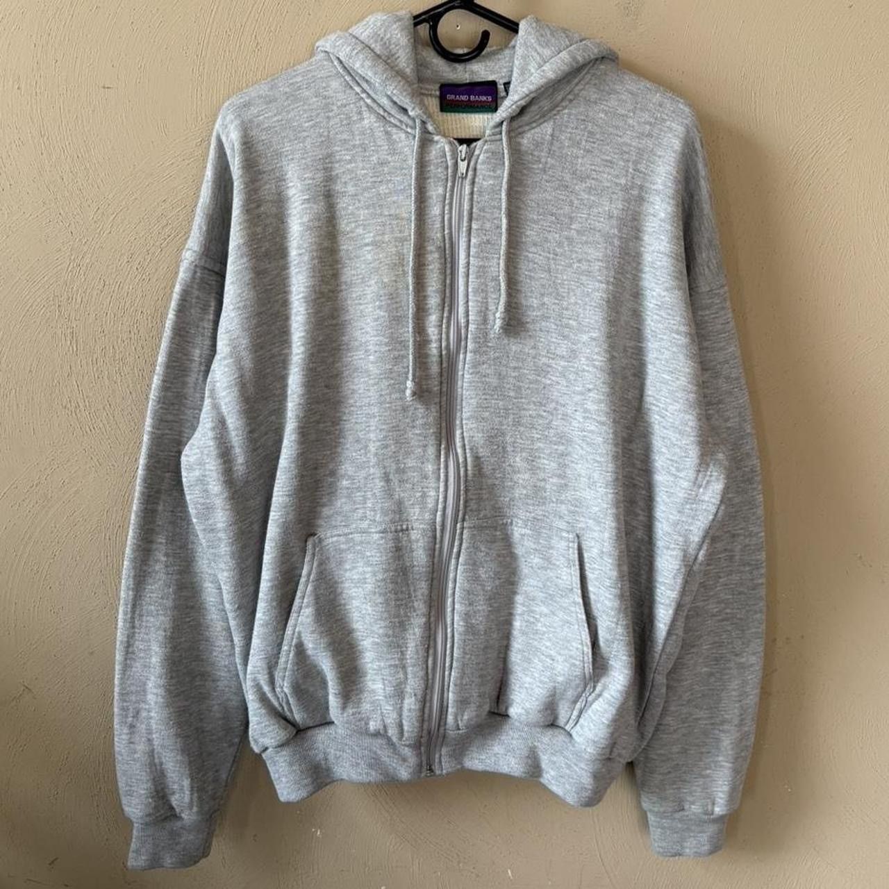Other Vintage 90s Grand Banks Grey Thermal Zip Up Sweatshirt Size US L / EU 52-54 / 3 - 2 Thumbnail