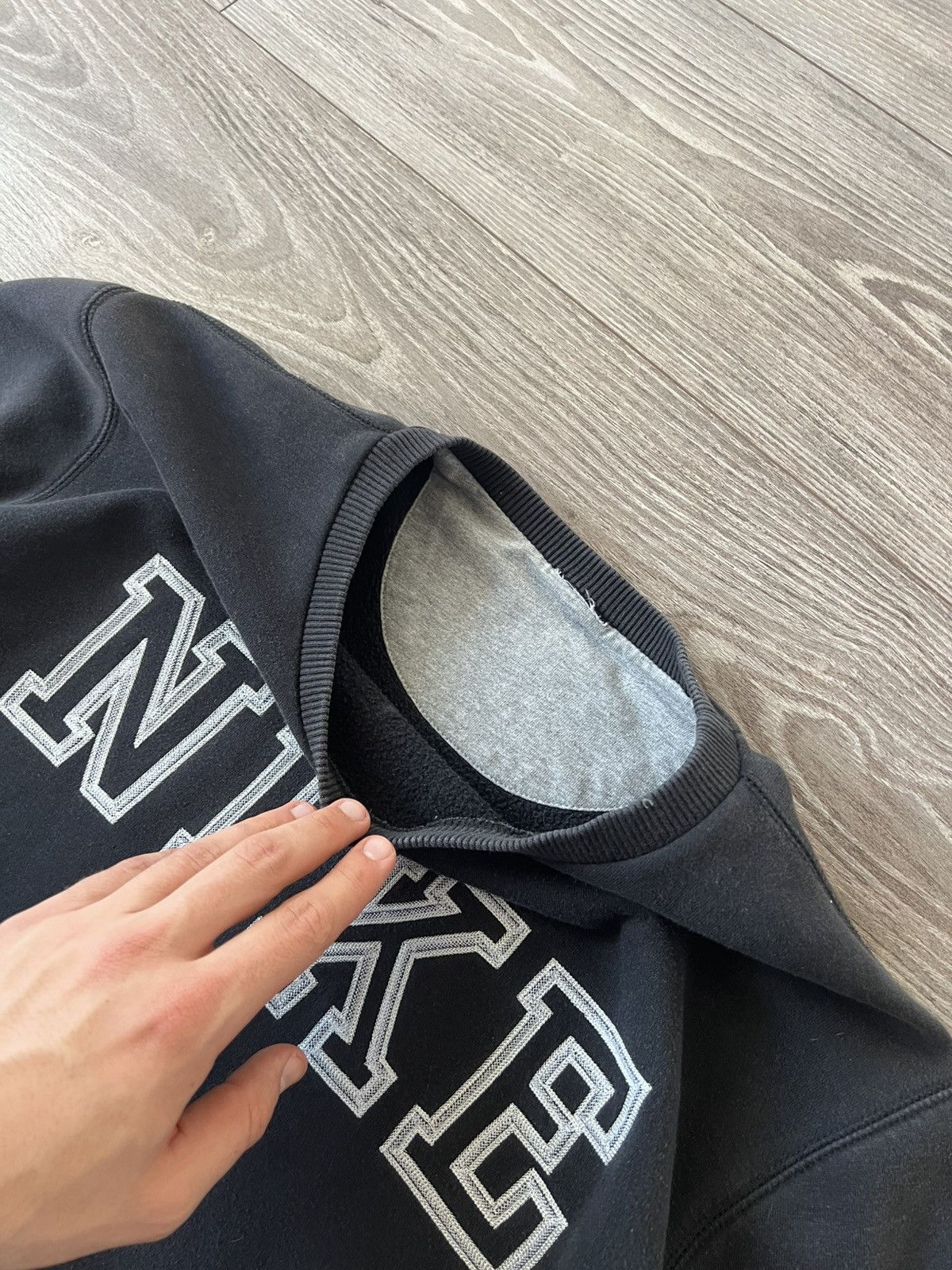 Designer × Nike × Vintage ‼️Vintage Nike Big Logo Knit Crewneck Sweatshirt ‼️ Size US L / EU 52-54 / 3 - 14 Thumbnail