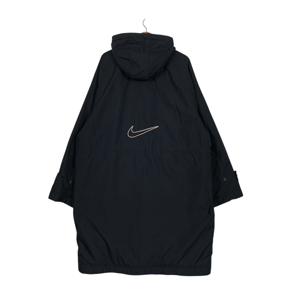 Nike Vintage Nike Swoosh Hooded Long Jacket Size US L / EU 52-54 / 3 - 7 Thumbnail