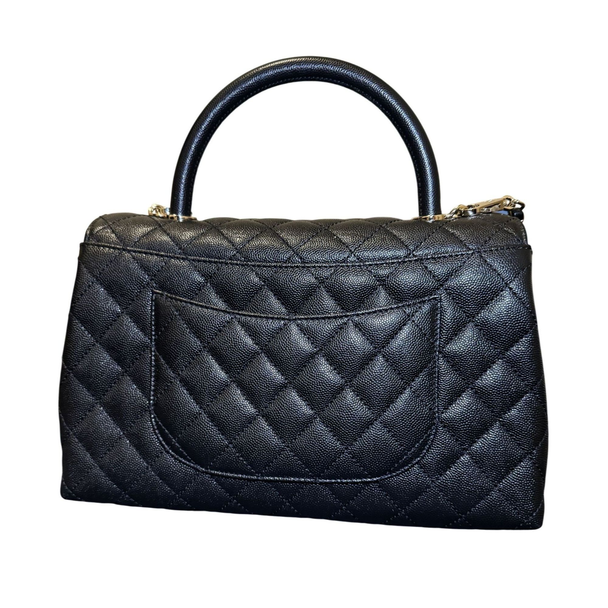 Chanel Chanel Large Flap Bag with Top Handle Grained Calfskin & Gol Size ONE SIZE - 2 Thumbnail