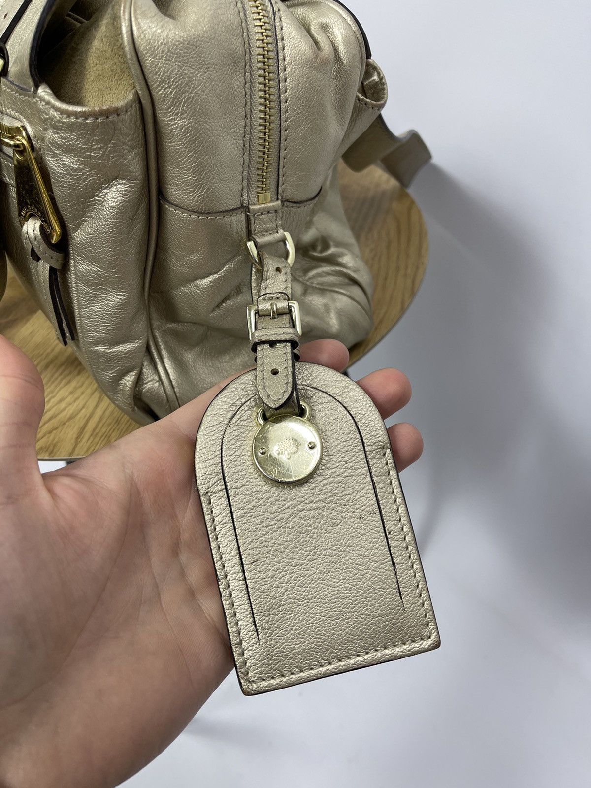 Mulberry Mulberry Gold Leather ShoulderBag with Gold Hardware England Size ONE SIZE - 5 Thumbnail