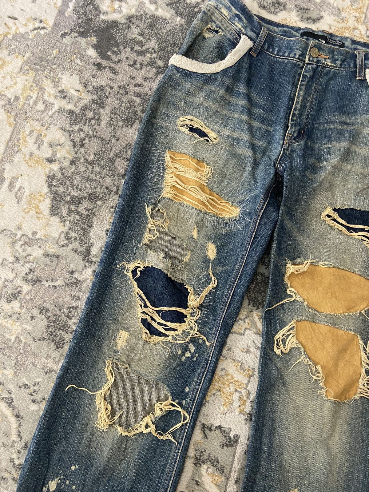 If Six Was Nine × Japanese Brand ❤️‍🔥SEND OFFER ❤️‍🔥 BLUE DENIM REWORKED DISTRESSED Size US 30 / EU 46 - 3 Thumbnail