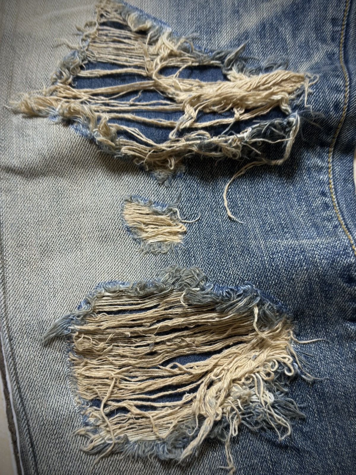 GOA 2000’s GOA - Mud Washed Distressed Flared Jeans Size US 31 - 6 Thumbnail