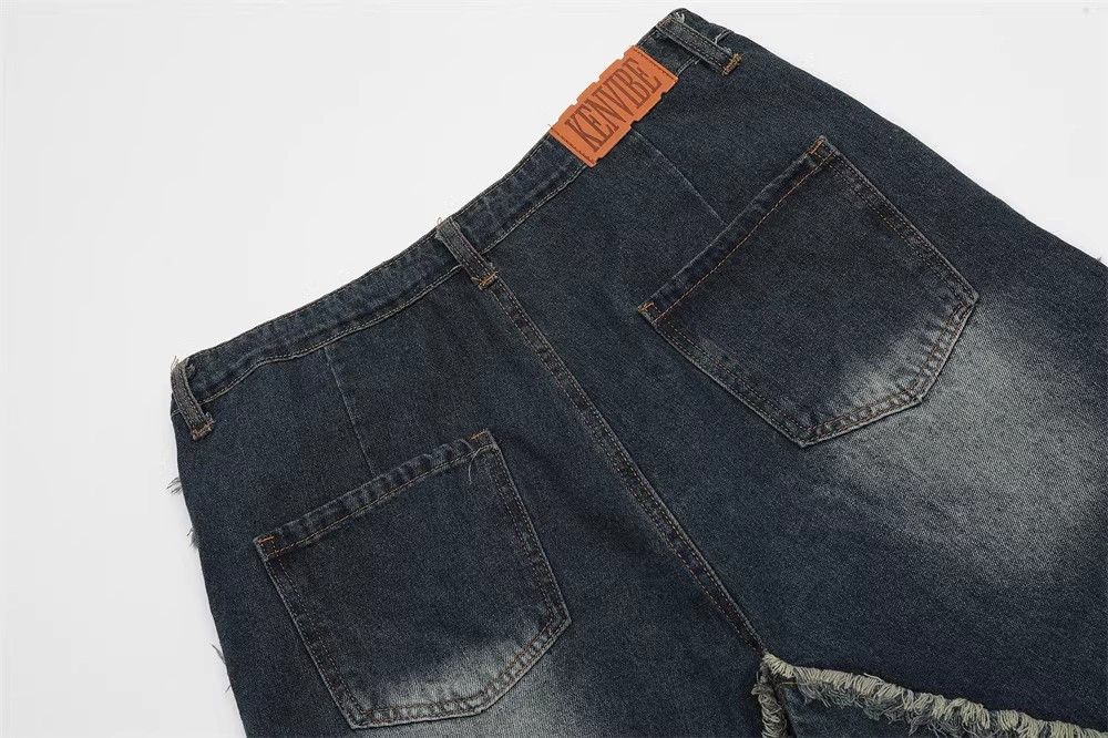 Japanese Brand × Jean Star patch embroidered men's summer straight denim shorts Size US 32 / EU 48 - 6 Thumbnail