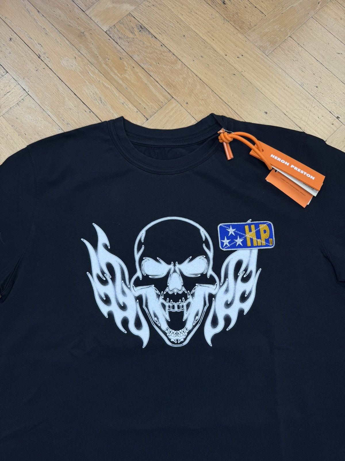 Heron Preston HERON PRESTON SKULL PATCHED BLACK TEE Size US S / EU 44-46 / 1 - 3 Thumbnail