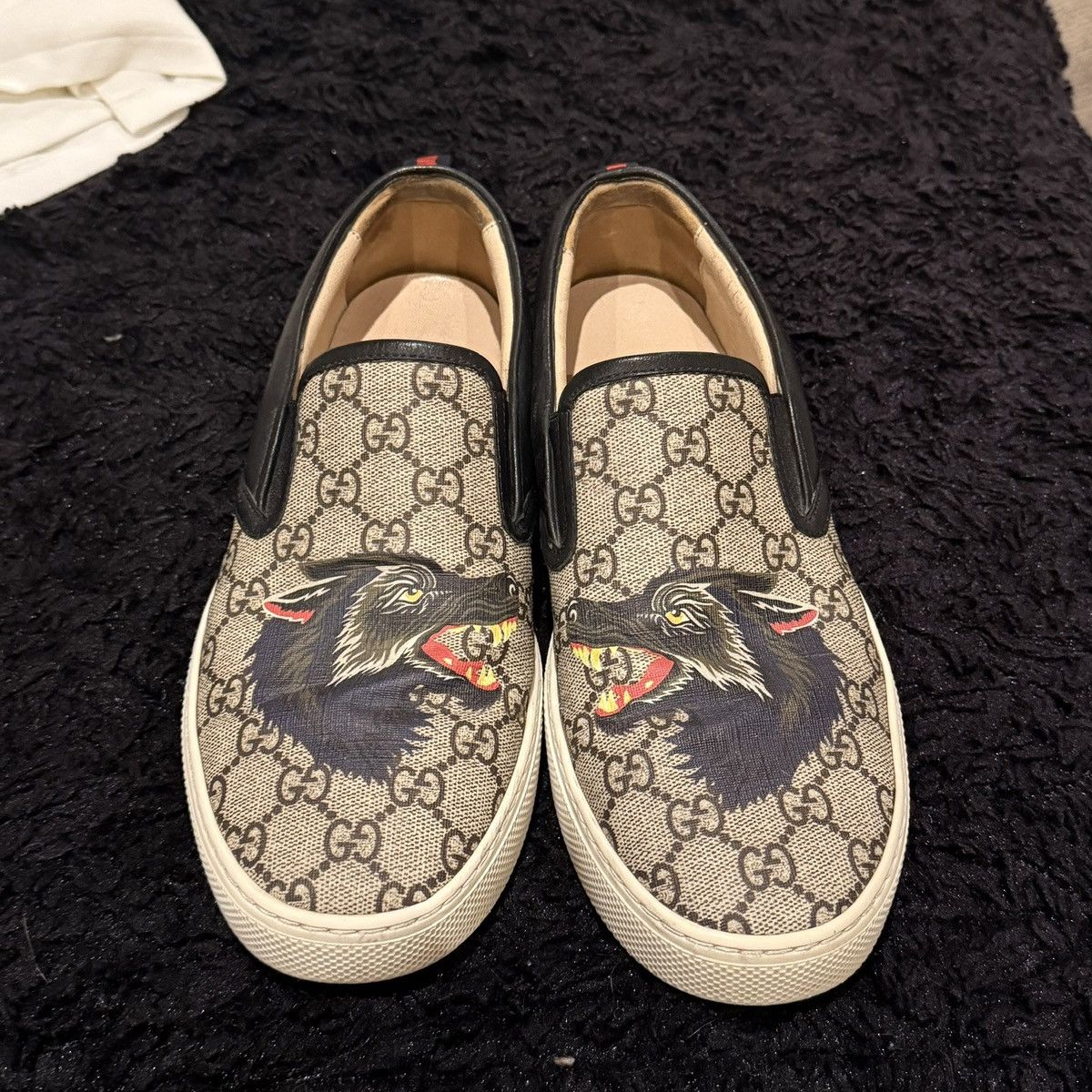 Gucci Men’s Gucci Monogram Wolf Emblem Slip On Sneakers Size US 8.5 / EU 41-42 - 1 Thumbnail