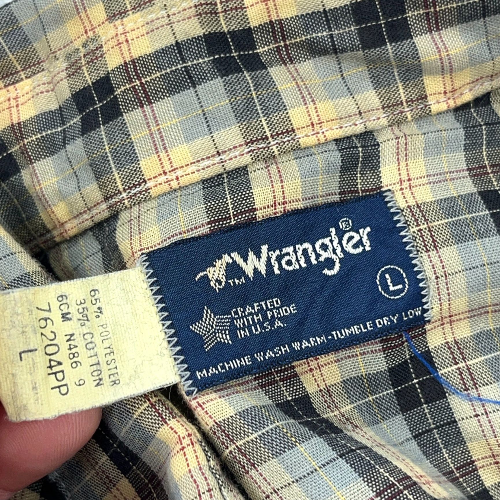 Wrangler VINTAGE Wrangler Shirt Men L Brown Plaid Button-Up Snap 90s Western USA Size US L / EU 52-54 / 3 - 3 Thumbnail