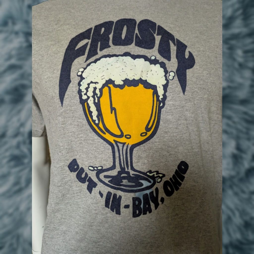 Hanes Frosty Bar Put-In-Bay OH Classic Logo T Shirt Large Hanes Men Gray 100% Cotton Blend Short Sleeve Crew Neck Bars T-Shirt 1949 Mens Size US L / EU 52-54 / 3 - 1 Thumbnail