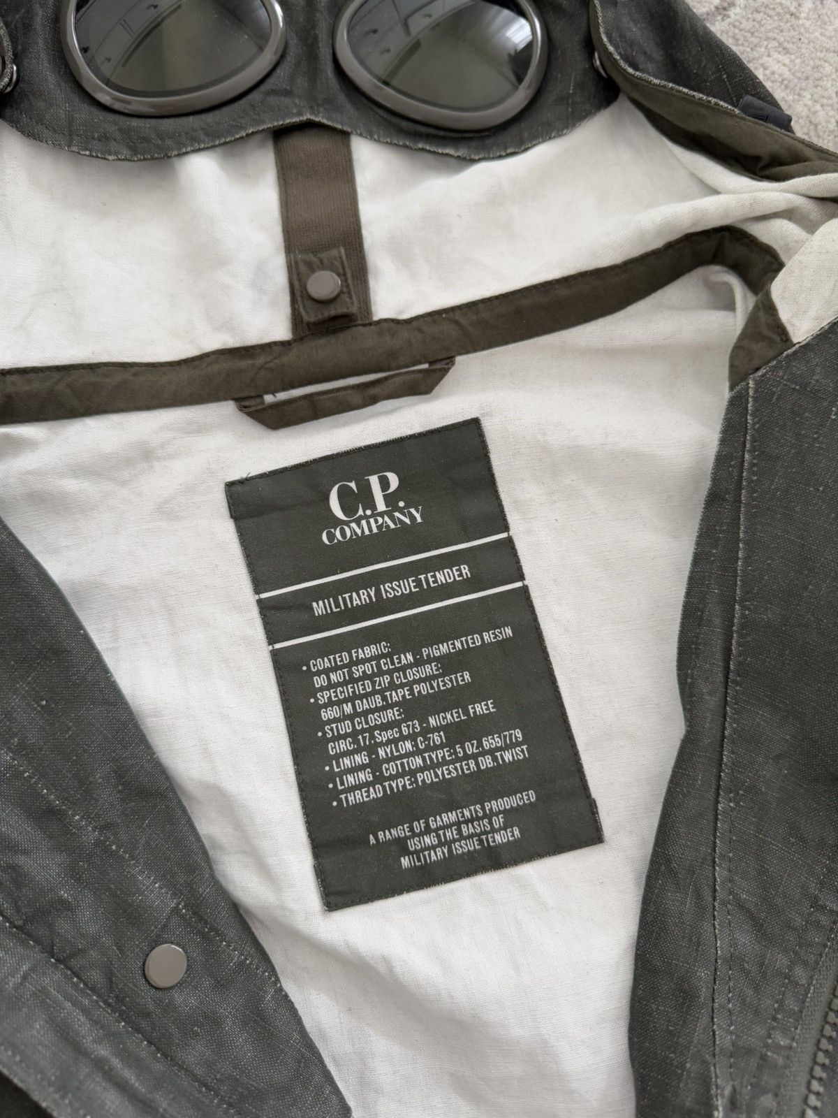 C.P. Company × Designer C.P. Company La mille plated linen google jacket XL military Size US XL / EU 56 / 4 - 6 Thumbnail