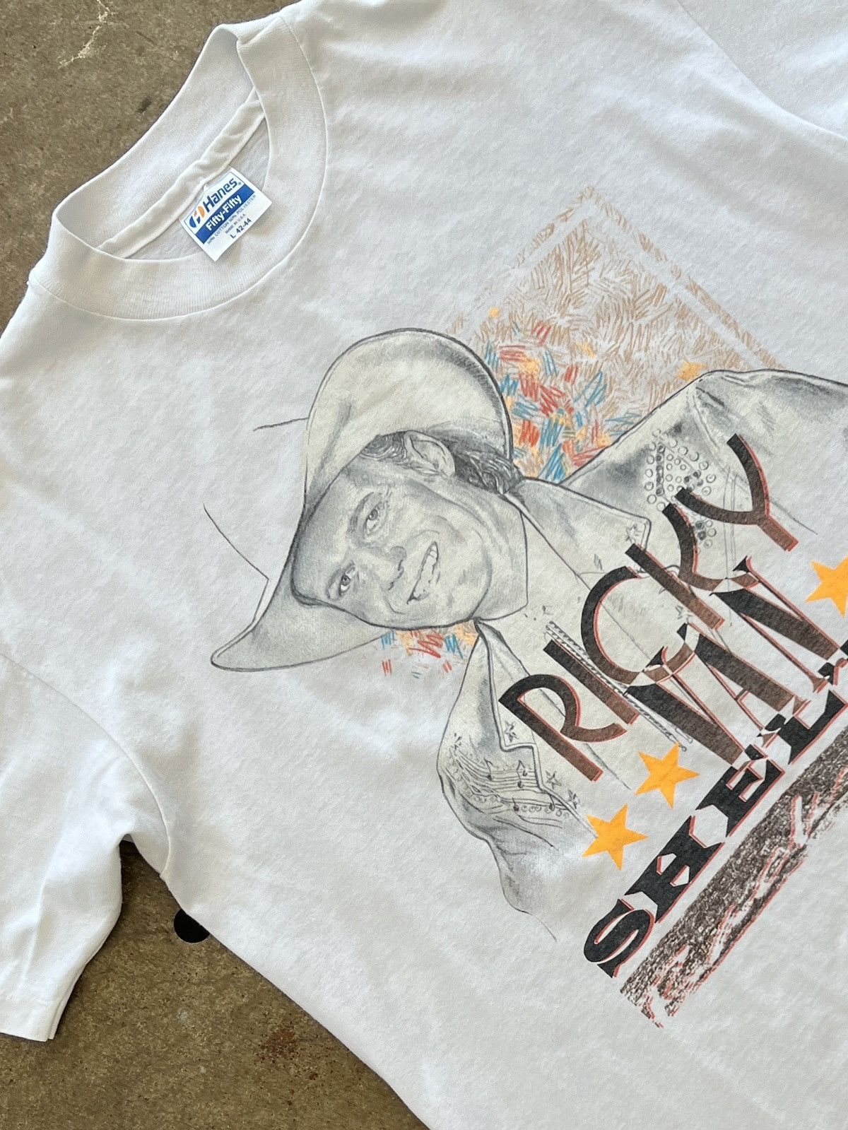 Band Tees Vintage 1991 Signed Ricky Van Shelton Backroads Tee Large Size US L / EU 52-54 / 3 - 4 Thumbnail