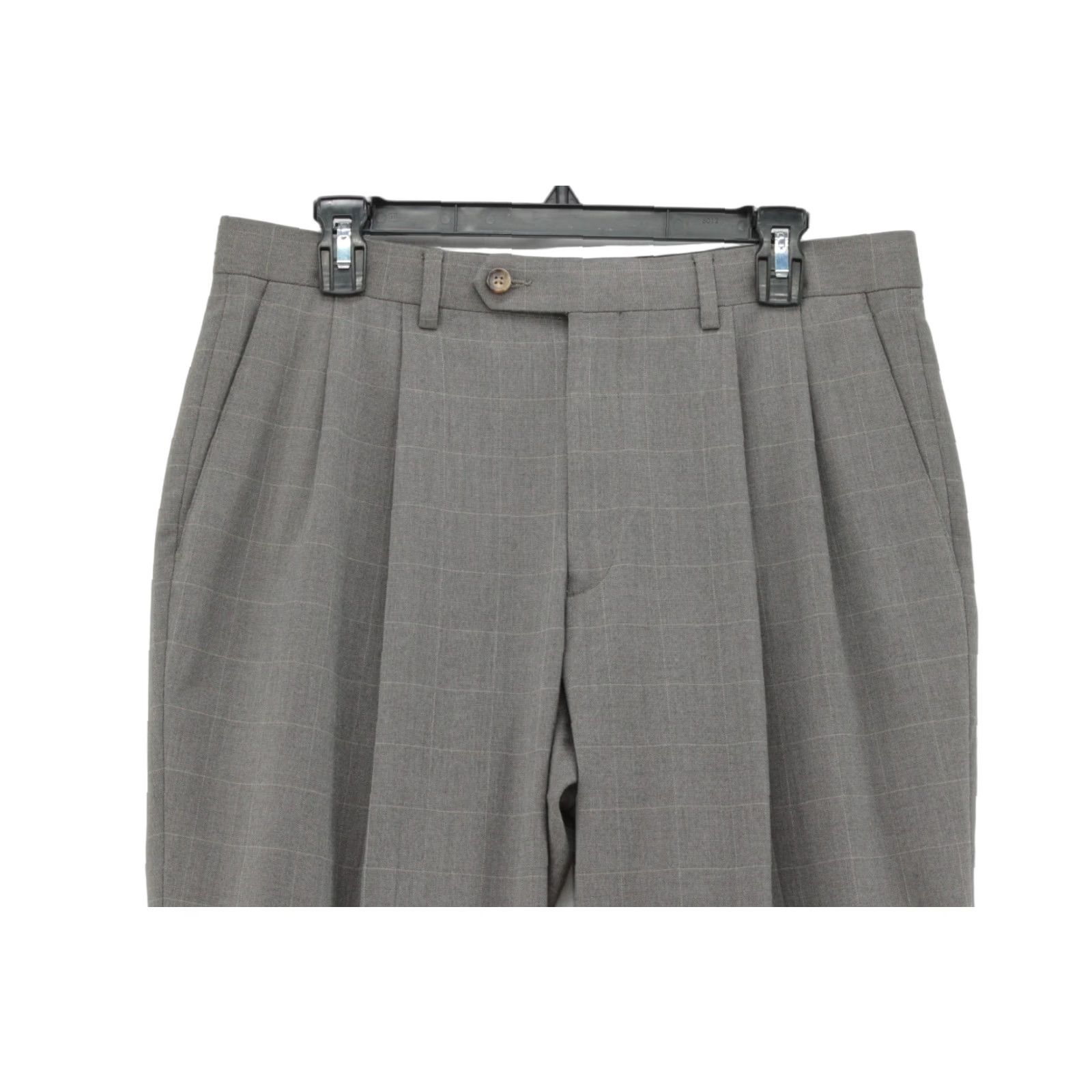 Polo Ralph Lauren Ralph Lauren Pants Mens 34x30 Gray Plaid Windowpane Cuffed Preppy Office Casual Size US 34 / EU 50 - 1 Thumbnail