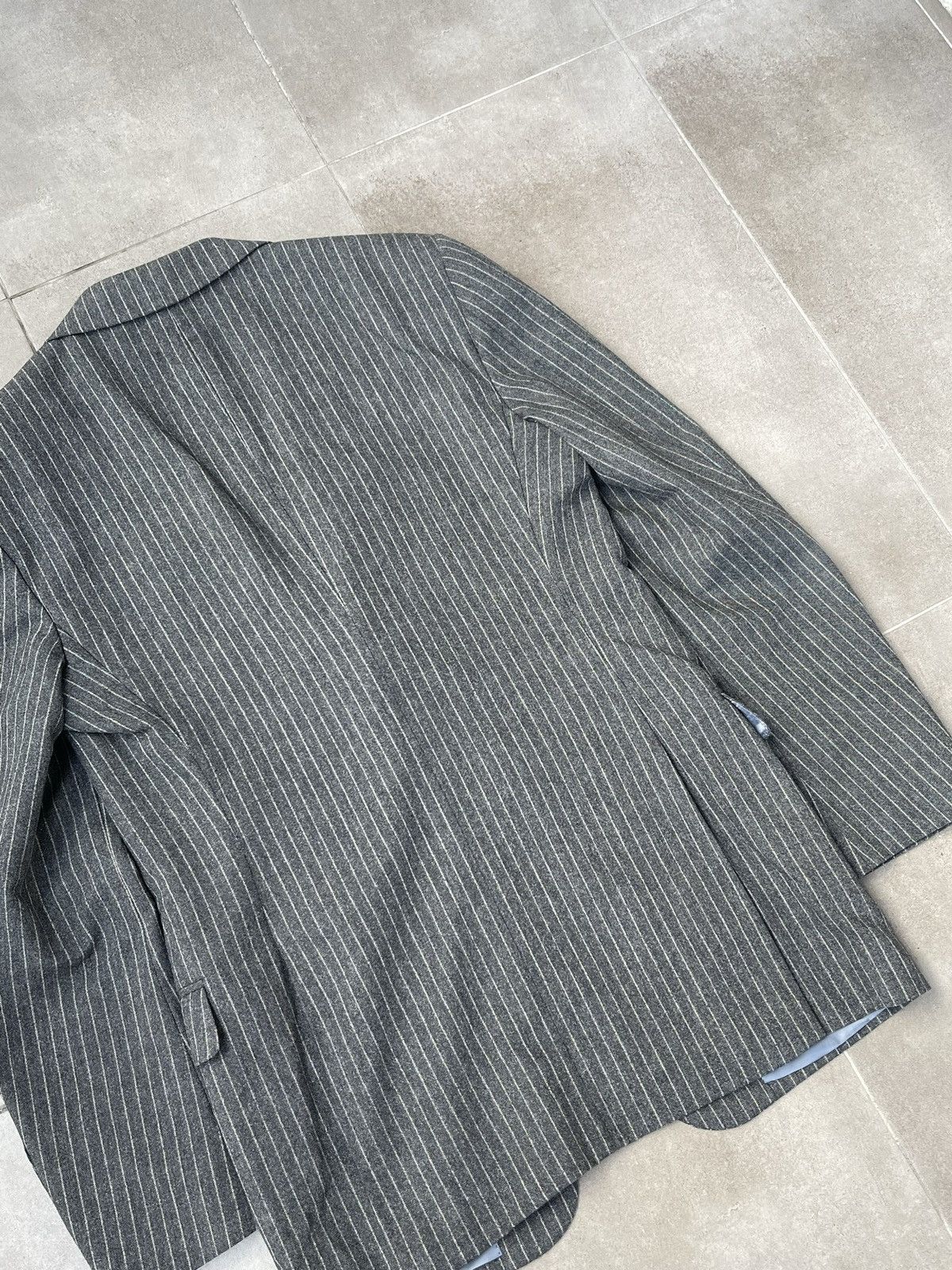 Suitsupply SS12 Suitsupply White Striped Grey Wool Casual Blazer Size 42S - 14 Thumbnail