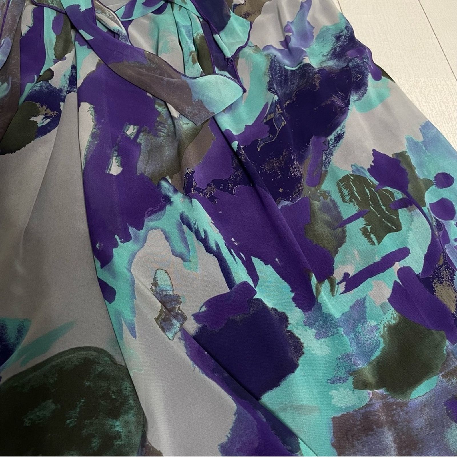 Other Jonathan Martin Size 14 Abstract Watercolor A-Line Dress Size XL / US 12-14 / IT 48-50 - 12 Thumbnail