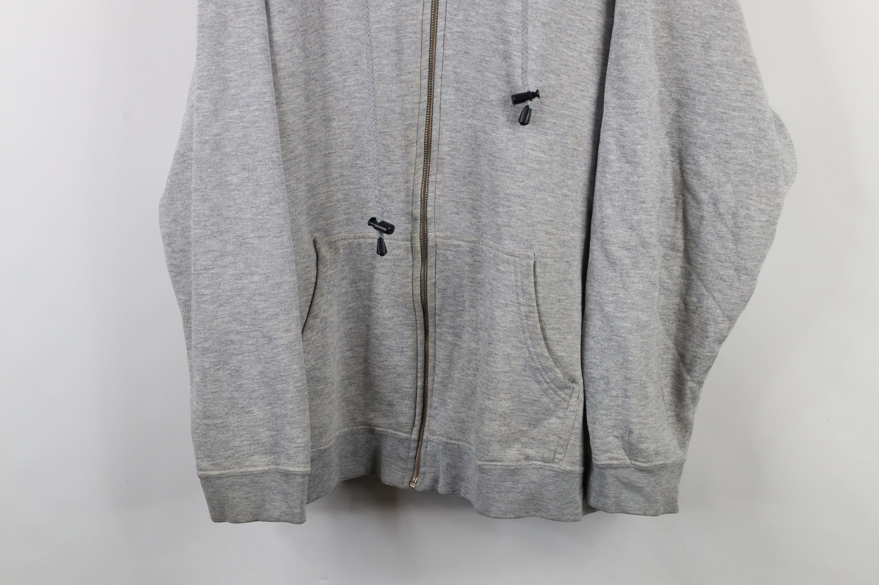 Vintage Vintage 90s Bike Full Zip Hoodie Sweatshirt Heather Gray Size US XL / EU 56 / 4 - 3 Thumbnail