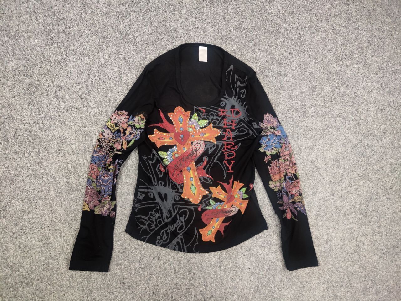 Ed Hardy Ed Hardy by Christian Audigier Vintage Y2K Light Long Sleeve Size M / US 6-8 / IT 42-44 - 9 Thumbnail