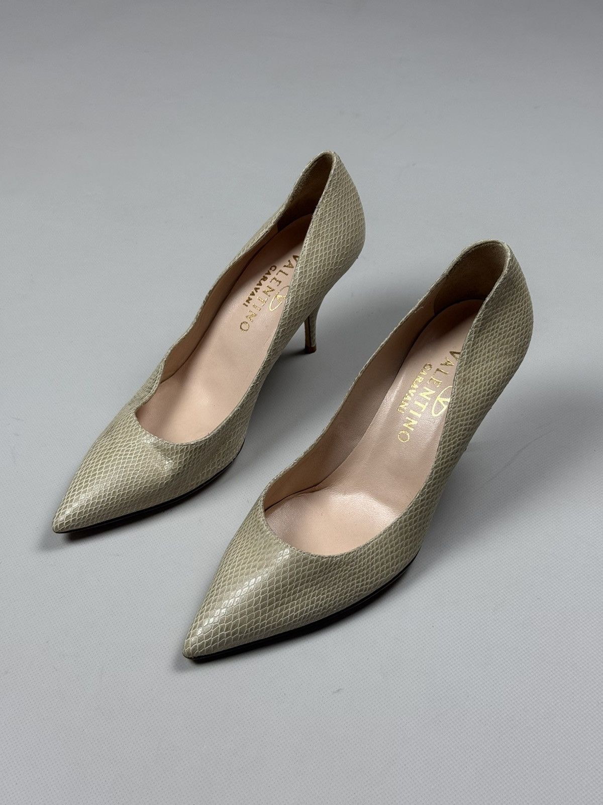 Valentino Valentino Garavani Snakeskin Pattern Leather Heels Shoes Size US 10 / IT 40 - 9 Thumbnail