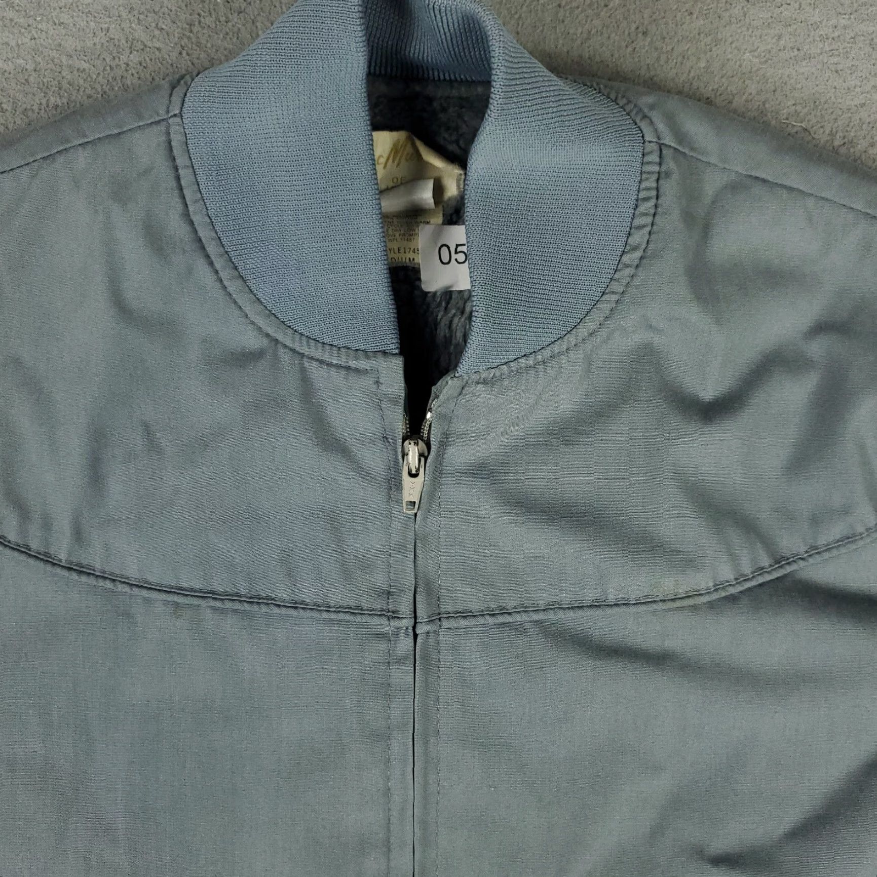 Vintage Mac Murray Jacket Mens Medium Gray Vintage Sherpa Fleece Lined Full Zip Up * Size US M / EU 48-50 / 2 - 2 Thumbnail
