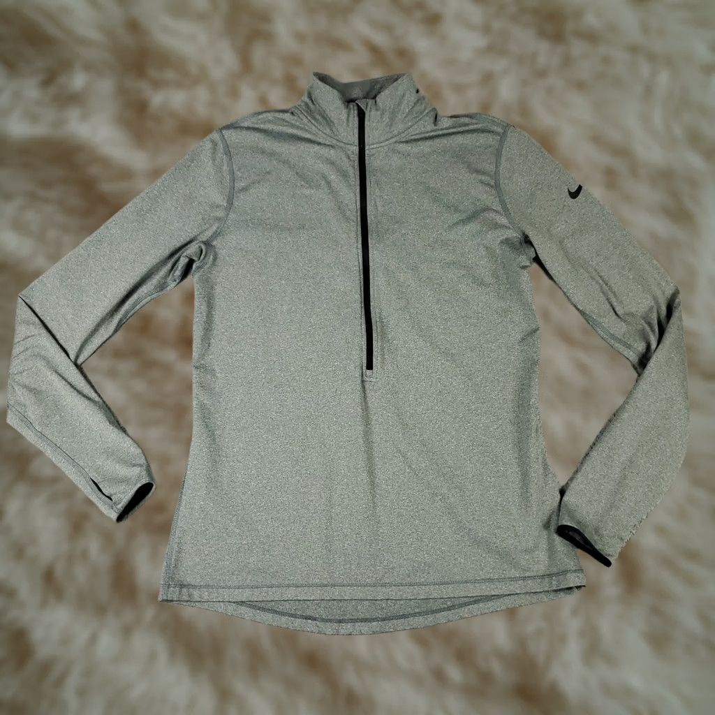 Nike Nike Sweater Womens XL Gray Dri Fit 1/4 Zip Pullover Size XL / US 12-14 / IT 48-50 - 1 Thumbnail
