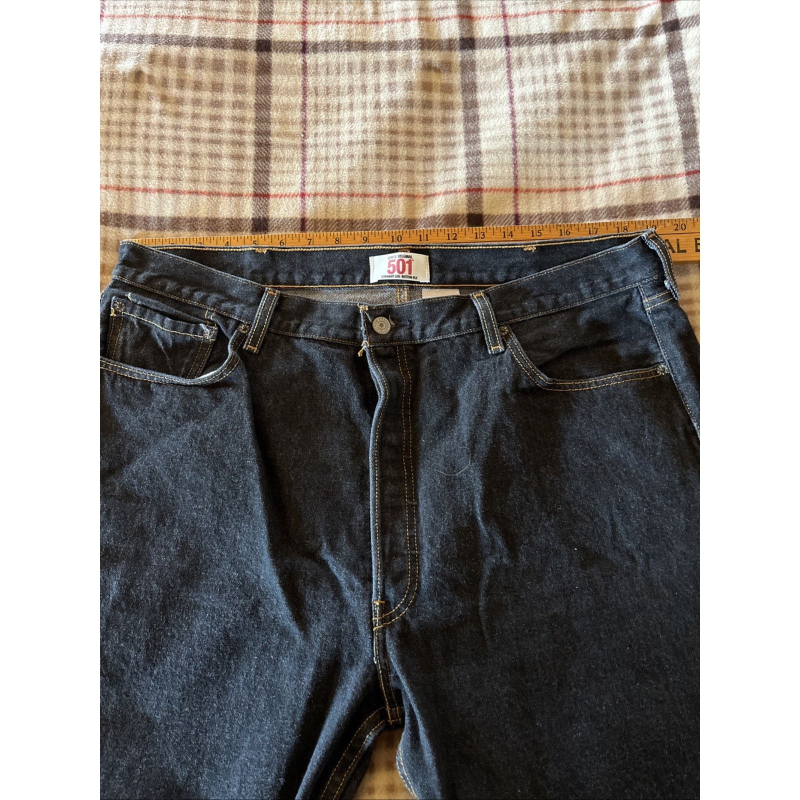 Levi's Levi’s VTG 501 XX Jeans 38x31 Fit Black Denim Button Fly Size US 38 / EU 54 - 8 Thumbnail