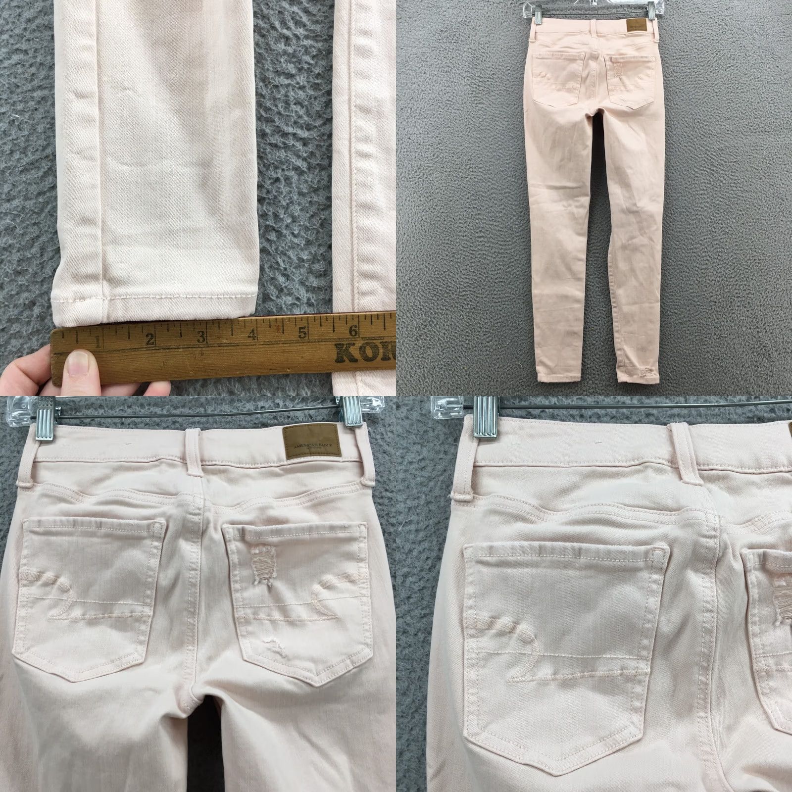 American Eagle Outfitters American Eagle Outfitters Jegging Jeans Womens 2S Pink Distressed Regular Inseam 27 Size 26" / US 2 / IT 38 - 9 Thumbnail