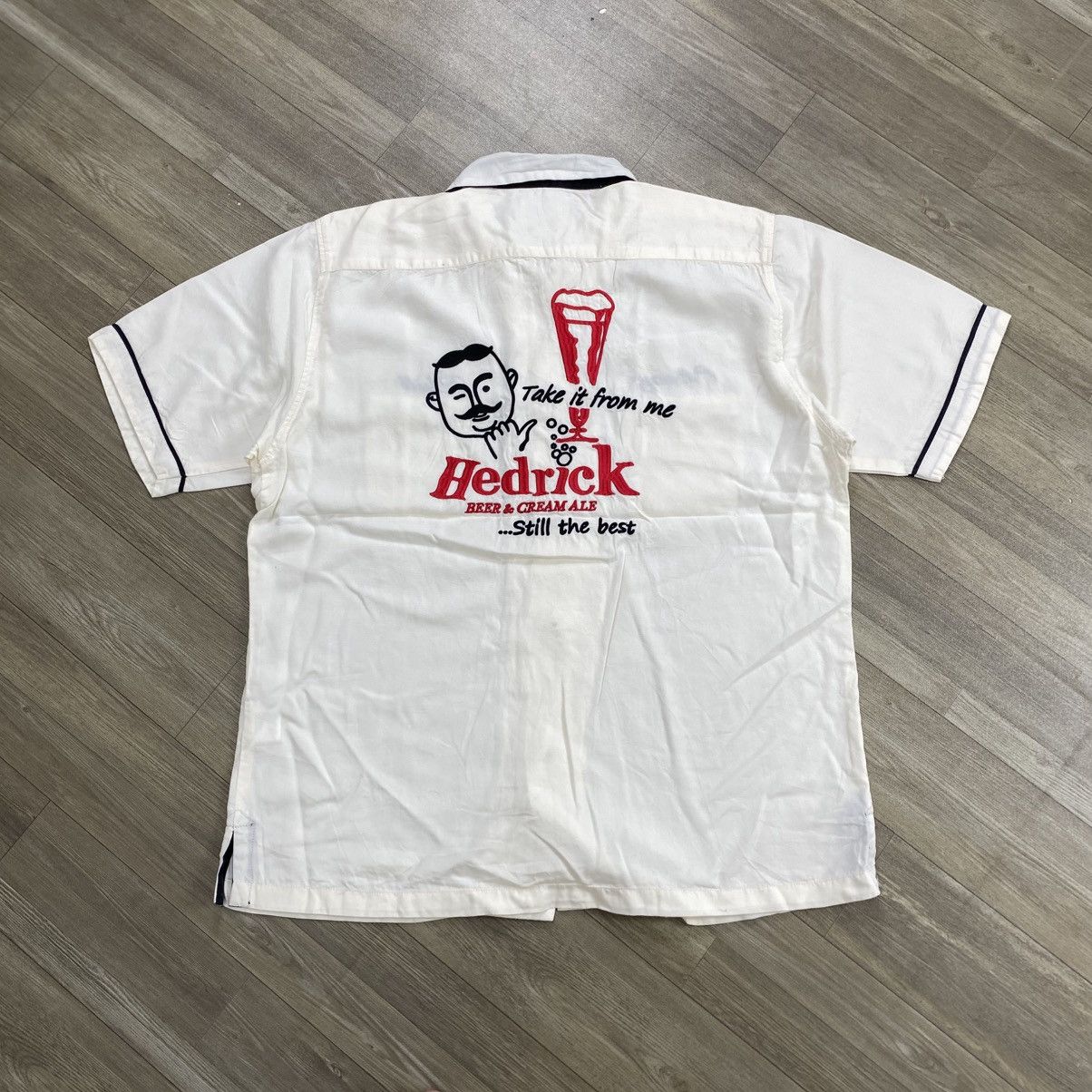 Japanese Brand Vintage Houston Hedrick Embroidery Bowling Military Shirt Size US XL / EU 56 / 4 - 1 Thumbnail