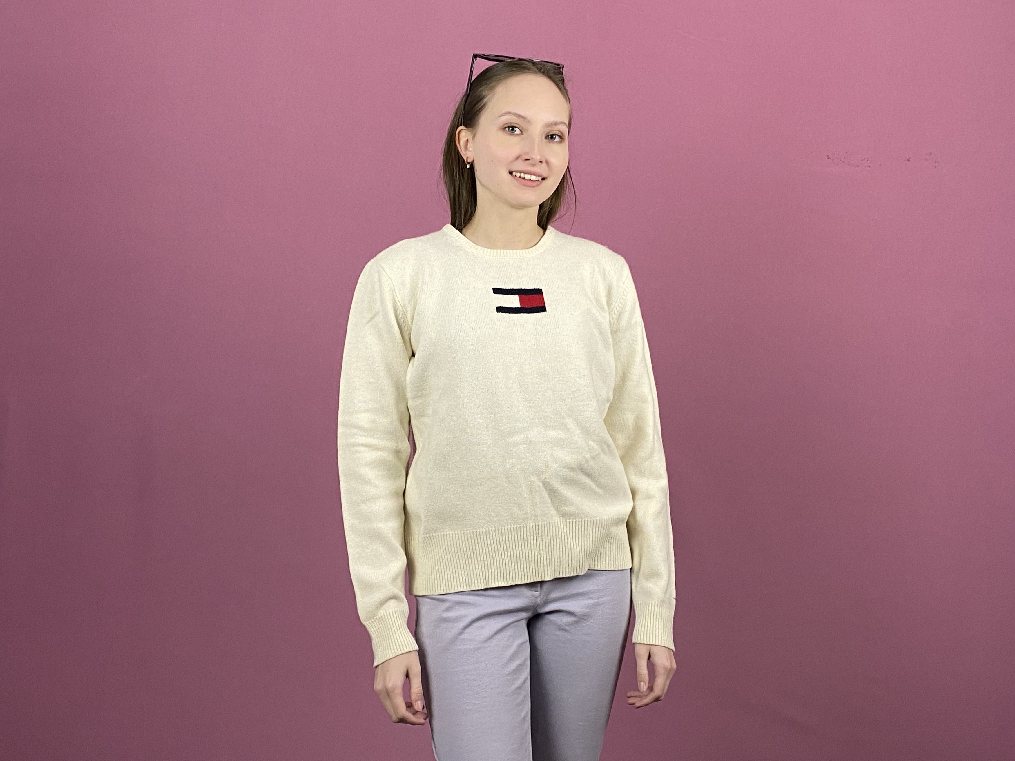Tommy Hilfiger × Vintage Tommy Hilfiger Vintage Women's Sweater - L Size L / US 10 / IT 46 - 4 Thumbnail