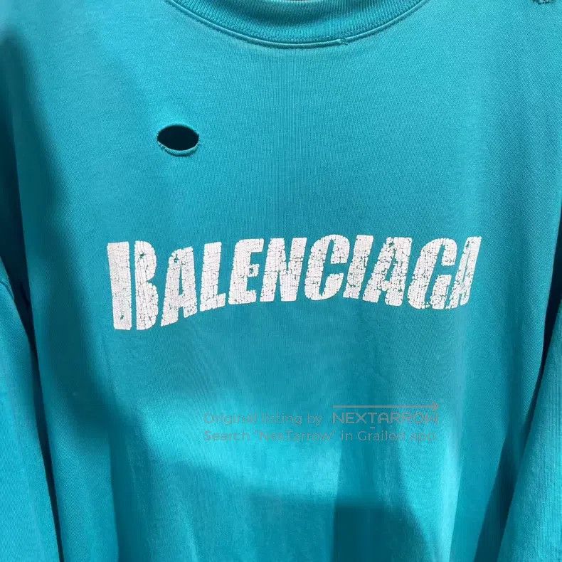 Balenciaga Balenciaga Lake green wormhole logo short sleeve Size US XS / EU 42 / 0 - 6 Thumbnail
