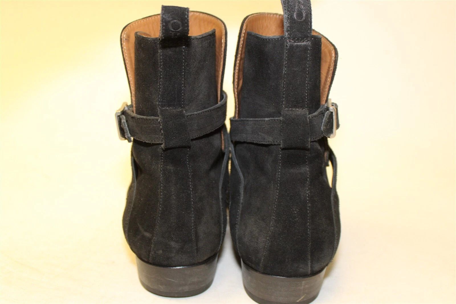 Genuine Leather Black Suede Jodhpur Boots Black 11 Leather Strap Buckle Size US 11 / EU 44 - 9 Thumbnail