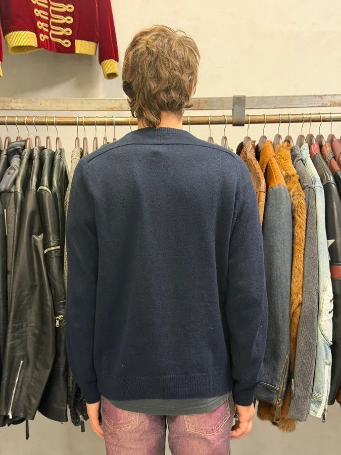 Saint Laurent Paris FW2017 Saint Laurent Navy SL Logo University Wool Sweater Size US M / EU 48-50 / 2 - 4 Thumbnail