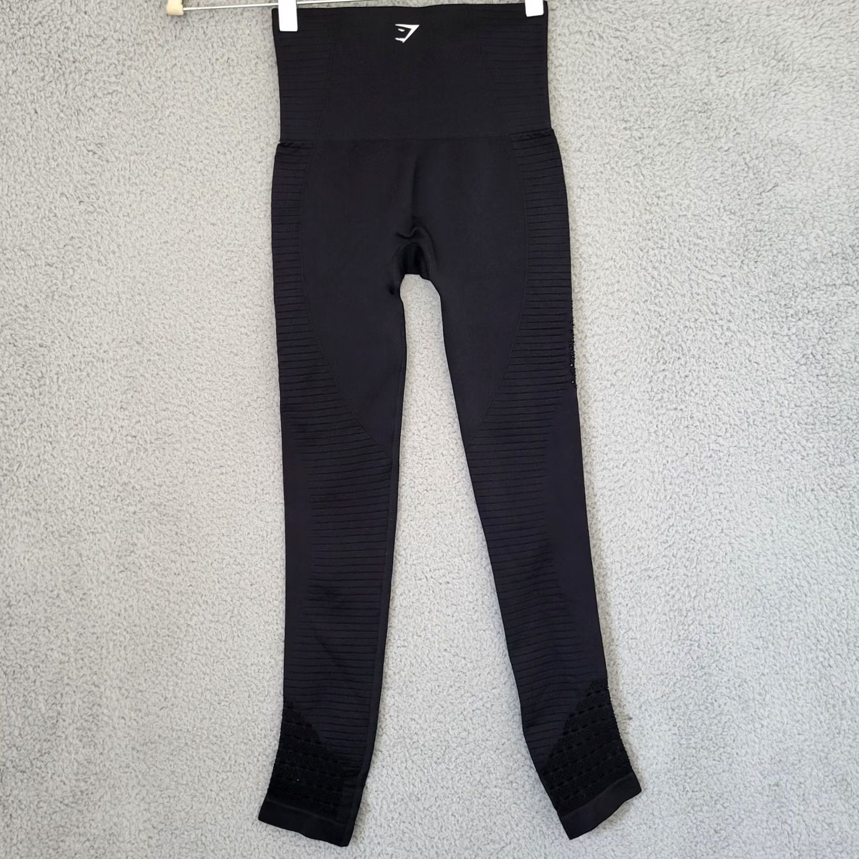 Gymshark Gymshark Black Seamless Leggings Womens XS Regular Skinny Activewear Pants Size 26" / US 2 / IT 38 - 4 Thumbnail