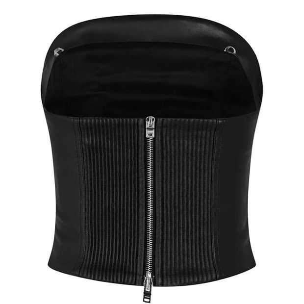 Amiri o1g2r1mq0824 Crop Tops in Black Size L / US 10 / IT 46 - 2 Thumbnail