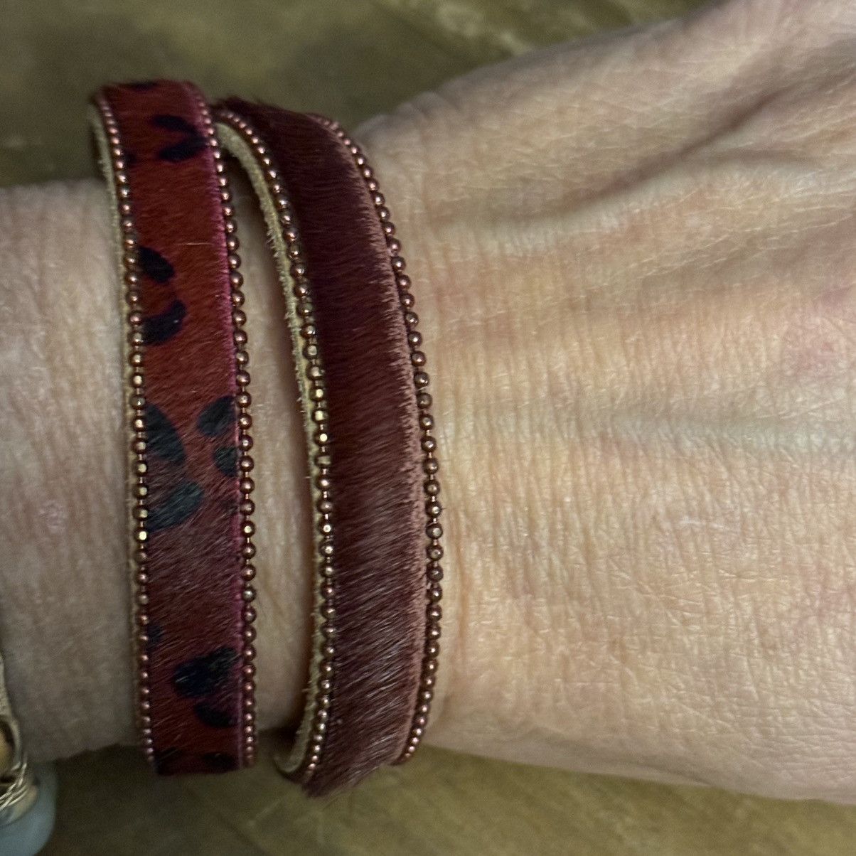 Other Leopard print leather fur wrap bracelet Size ONE SIZE - 2 Thumbnail