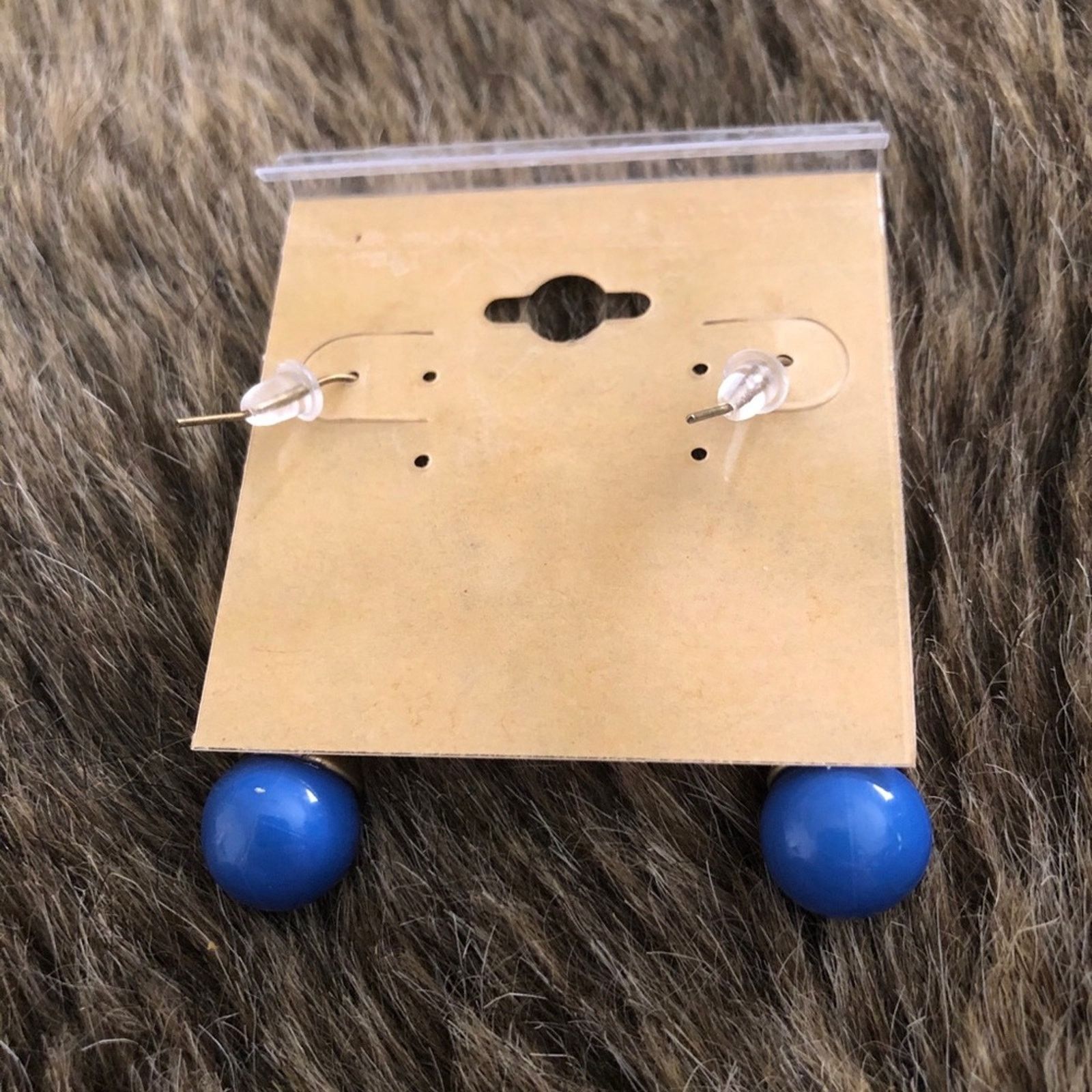 Vintage Vintage repurpose blue glass ball earrings Size ONE SIZE - 4 Thumbnail