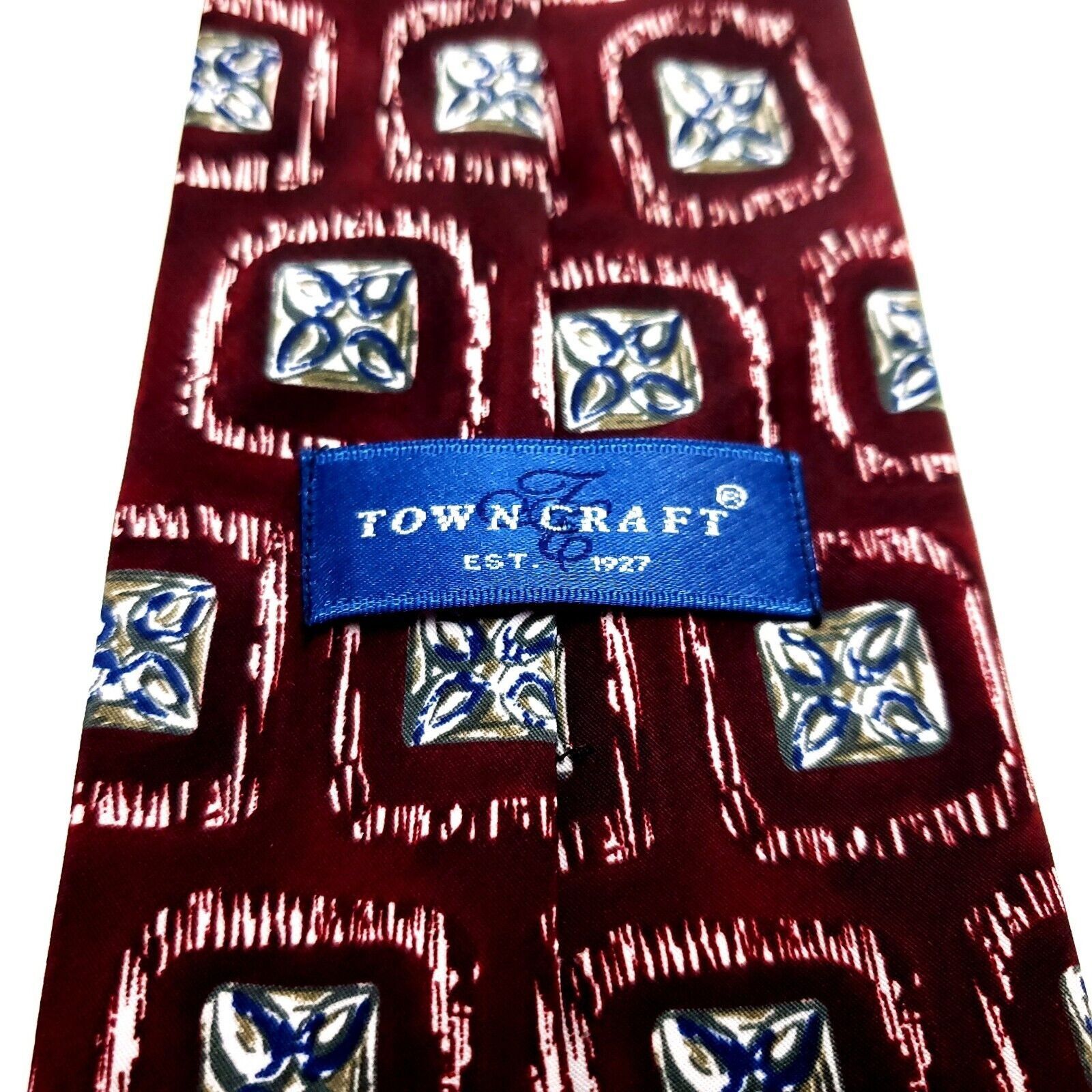 Towncraft Towncraft Polyester Tie Red Geometric Print Size ONE SIZE - 4 Thumbnail