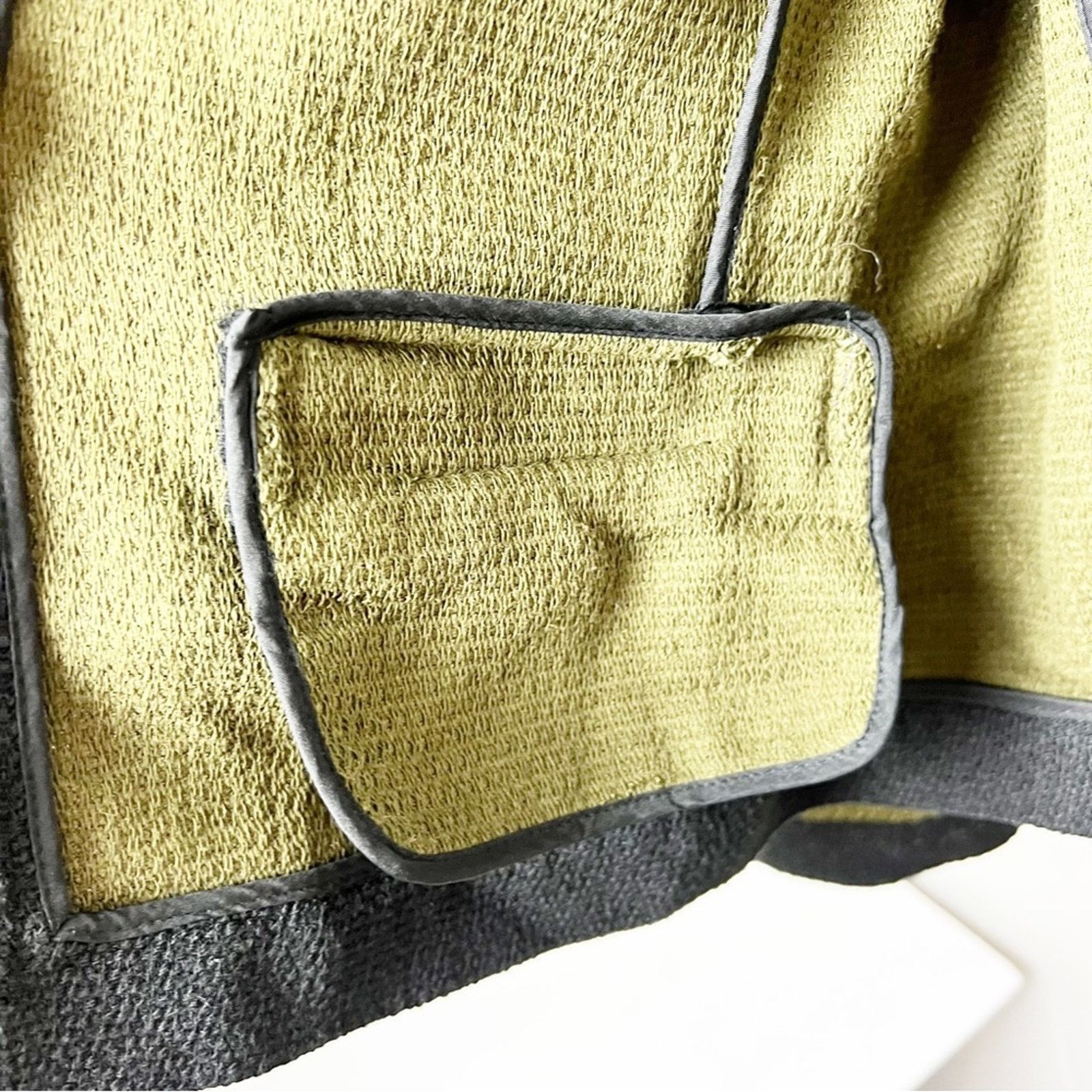 Ann Taylor AOlive Green Trim Open Front Nubby Cropped Jacket Womens Med Size M / US 6-8 / IT 42-44 - 5 Thumbnail