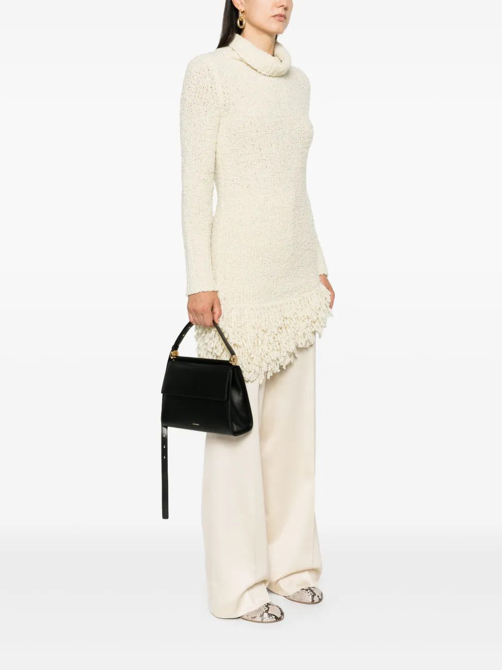 Jil Sander o1loc1c0426 Size:OS/Leather Shoulder Bag in Black Size ONE SIZE - 5 Thumbnail